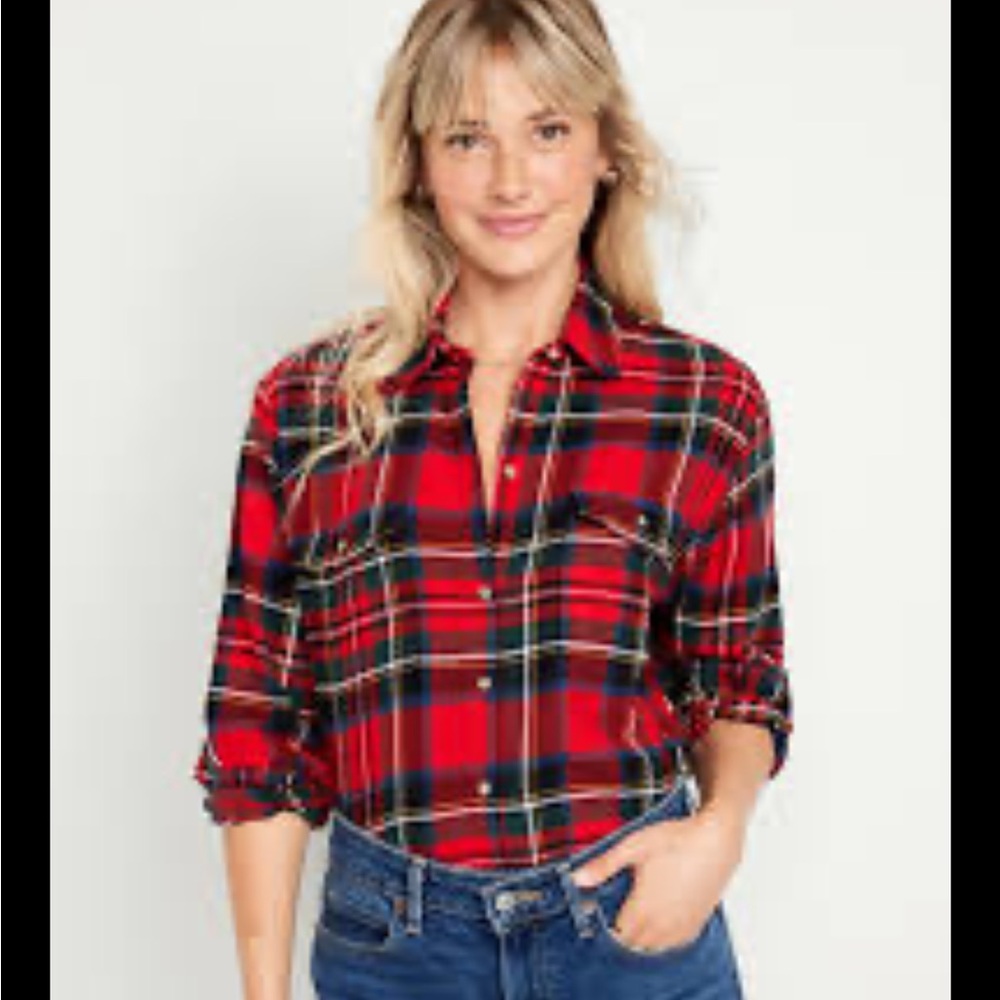 Red Plaid Flannel Shirt